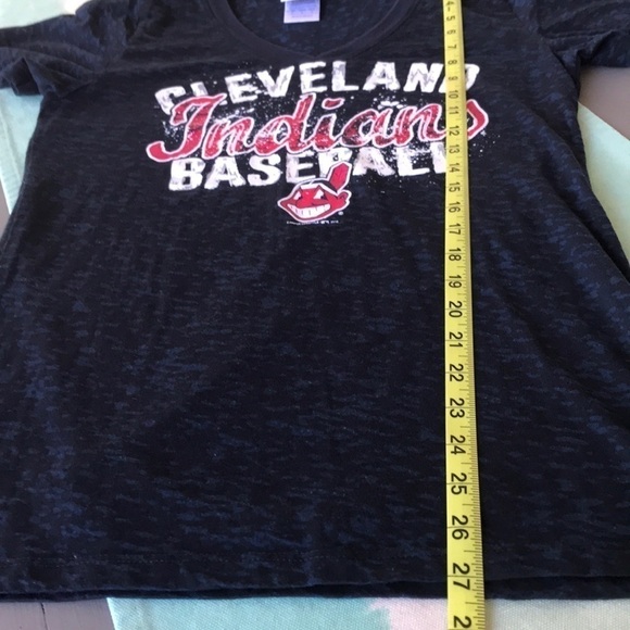 Cleveland Indians‎ Baseball Short Sleeve Semi Sheer Graphic T-Shirt - Picture 6 of 6